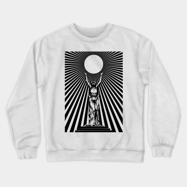 Sun God Illustration Crewneck Sweatshirt by CreatorJ